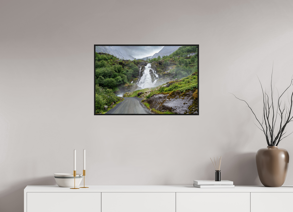 30 x 20″, Acrylic under Glass (Framed) Norway9