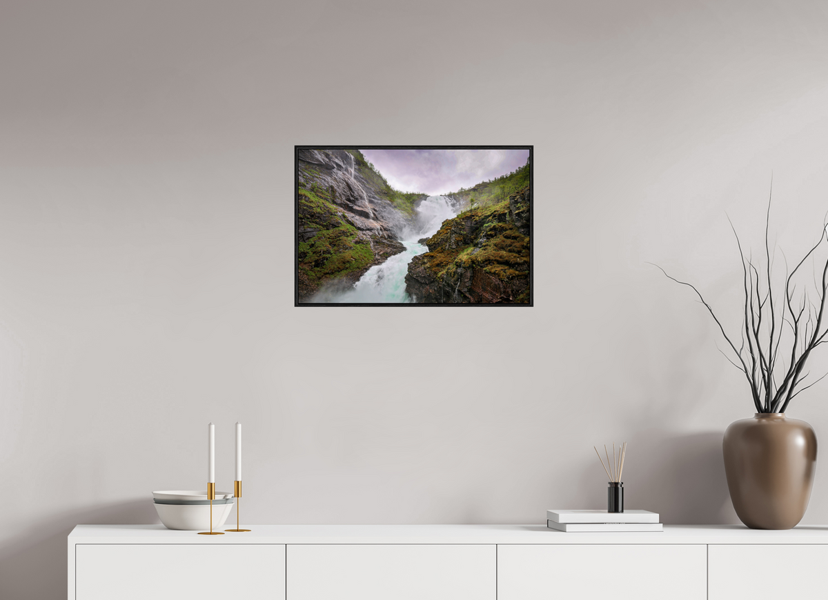 24 x 16″, Acrylic under Glass (Framed) Norway17