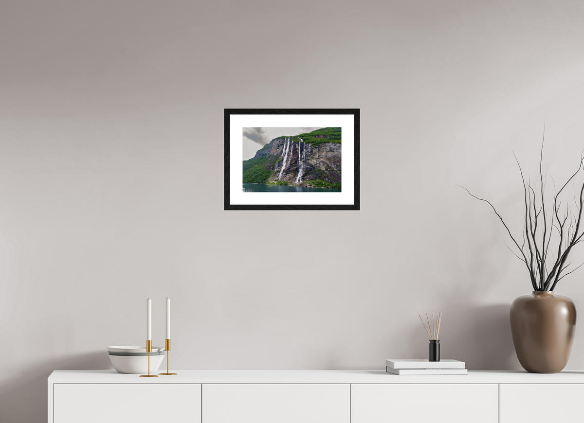 15 x 10″, Glossy Print (Framed) Norway1