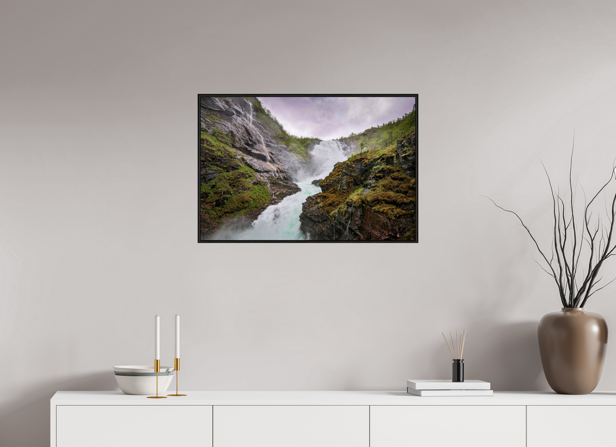 30 x 20″, Acrylic under Glass (Framed) Norway17
