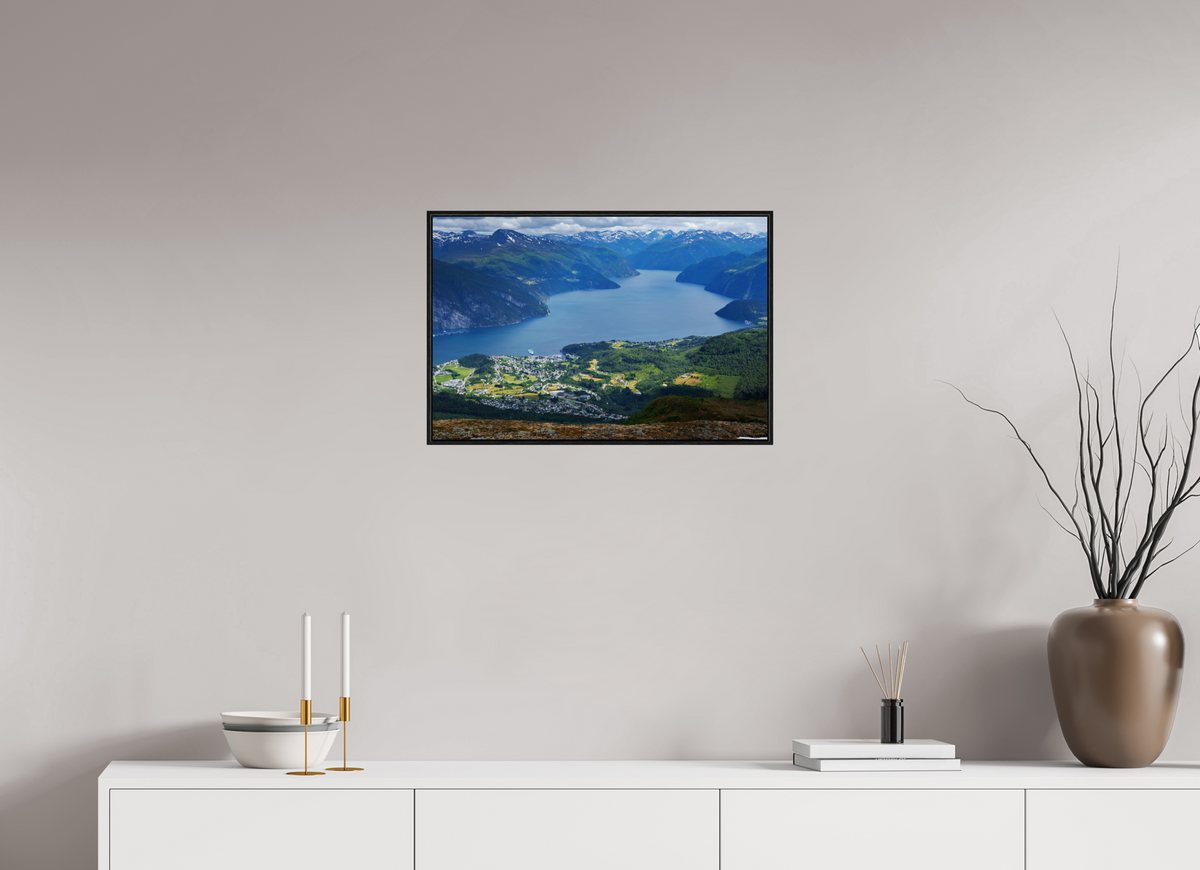24 x 16″, Acrylic under Glass (Framed) Norway4