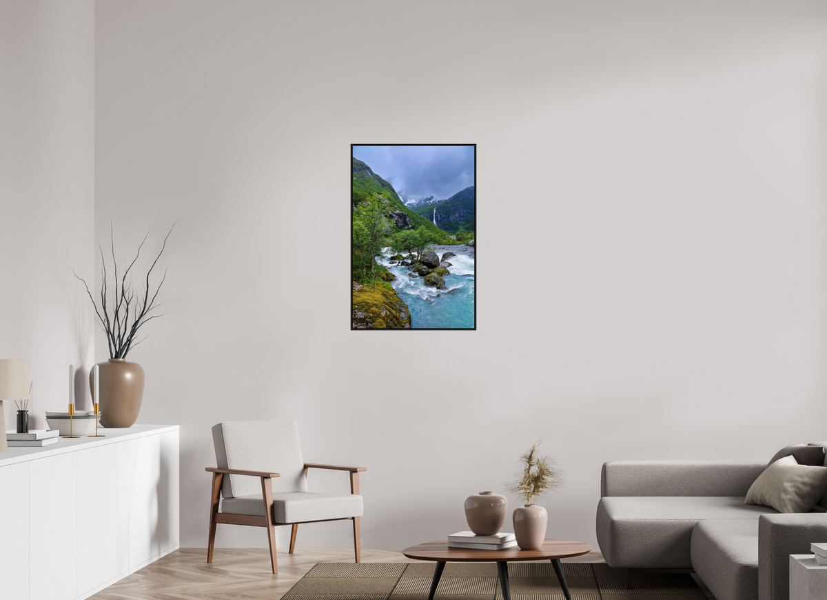 24 x 36″, Acrylic under Glass (Framed) Norway18